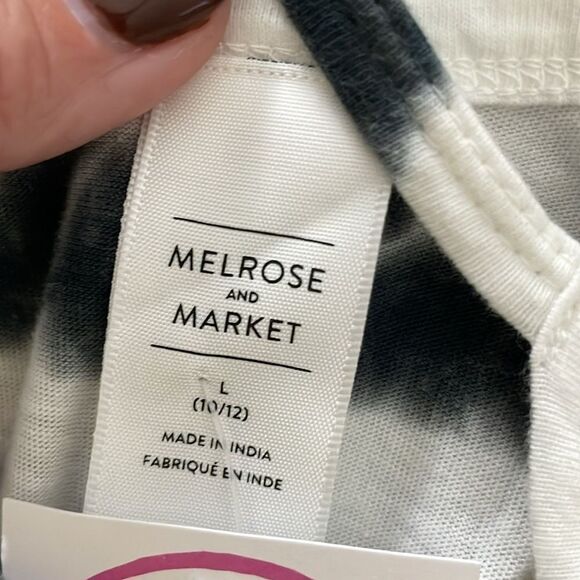 Melrose and Market Girls black and white tie dye romper size 10-12 - Picture 5 of 5